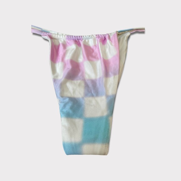 Frankies Bikinis ALO X Tia Bottom Pastel Checkers L NWT - Picture 6 of 12